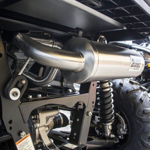 HMF '16-'18 Yamaha Wolverine Titan-XL Full Exhaust Systems - Blackout