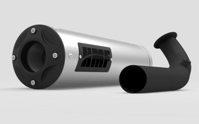HMF '16-'21 Polaris RZR XP 4 Titan-SS Big Core (Turbo Back) Exhaust Systems - Blackout