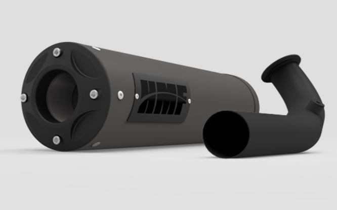 HMF '16-'21 Polaris RZR XP 4 Titan-SS Big Core (Turbo Back) Exhaust Systems - Blackout