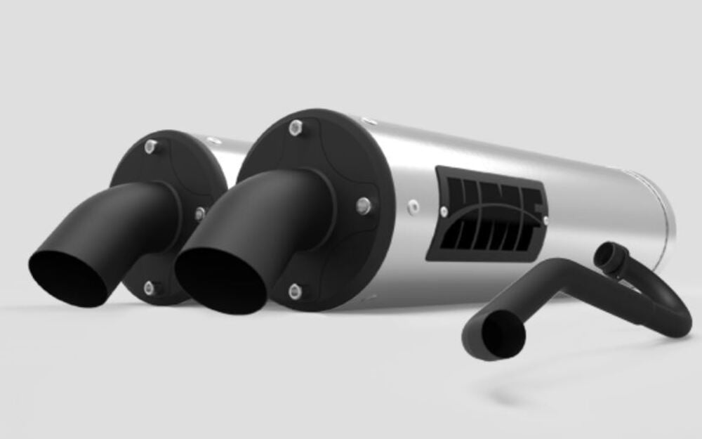 HMF '16-'21 Polaris RZR XP 4 Titan-XL Dual Full (Turbo Back) Exhaust Systems - Blackout