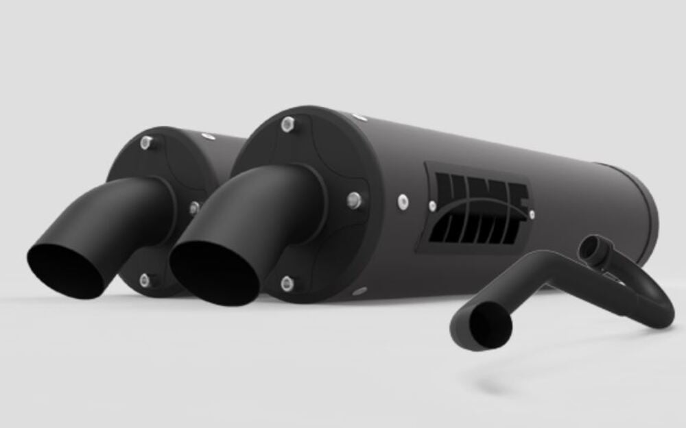 HMF '16-'21 Polaris RZR XP 4 Titan-XL Dual Full (Turbo Back) Exhaust Systems - Blackout