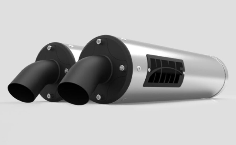 HMF '16-'21 Polaris RZR XP 4 Turbo Titan-XL Dual Slip On Exhaust Systems - Blackout