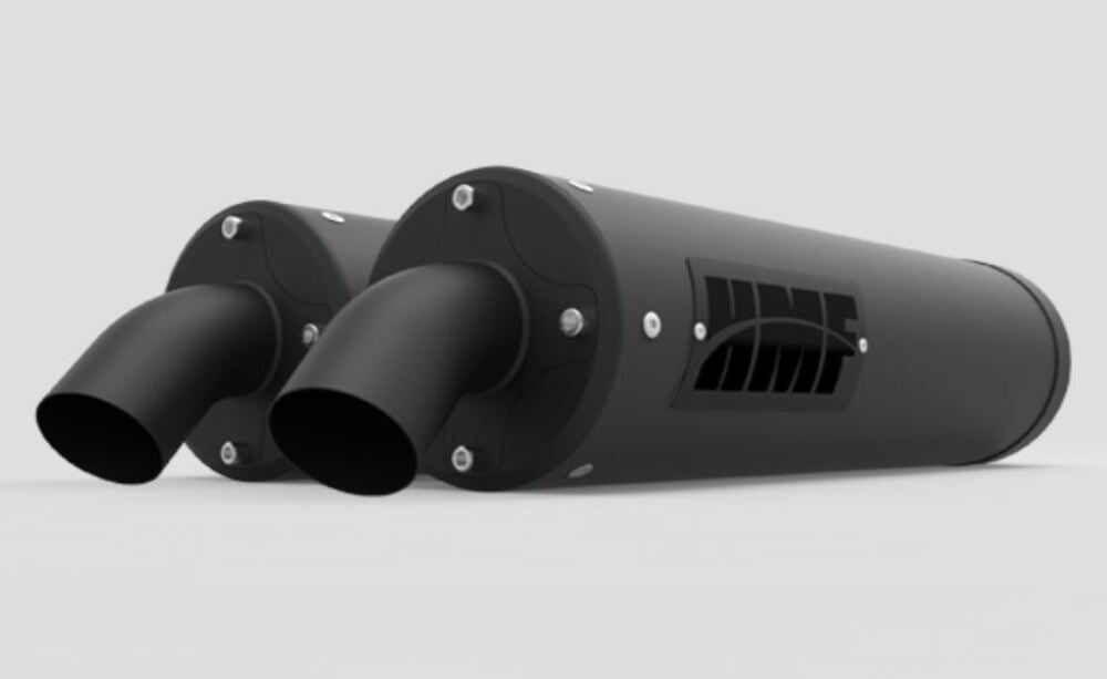 HMF '16-'21 Polaris RZR XP 4 Turbo Titan-XL Dual Slip On Exhaust Systems - Blackout