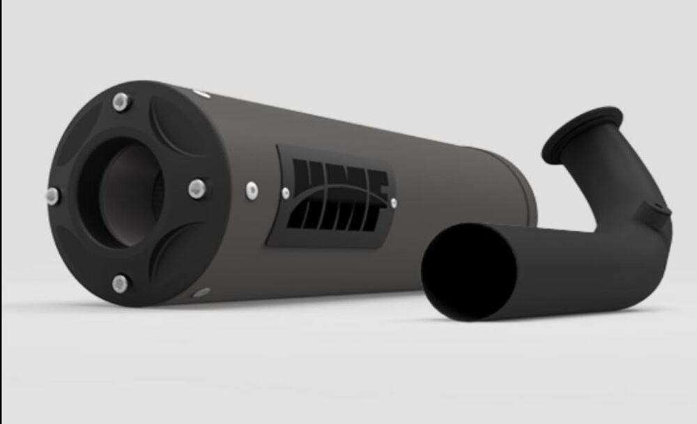 HMF '17-'21 Can-Am Maverick X3 Titan-SS Big Core (Turbo Back) Exhaust Systems - Blackout