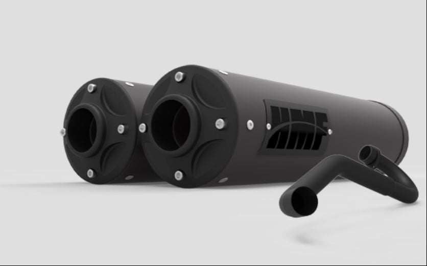 HMF '19-'23 Honda Talon 1000R/X Dual Full Exhaust Systems - Blackout