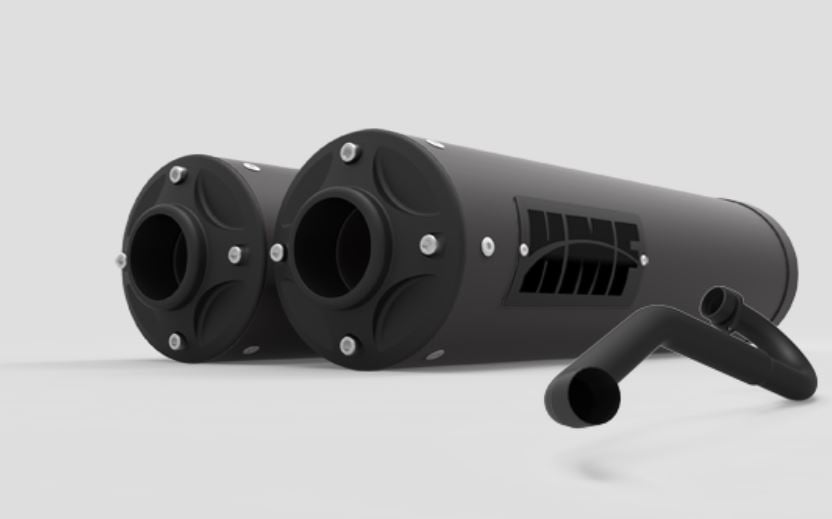 HMF Can-Am Maverick XDS Turbo Titan Dual 3/4 Exhaust System - Blackout