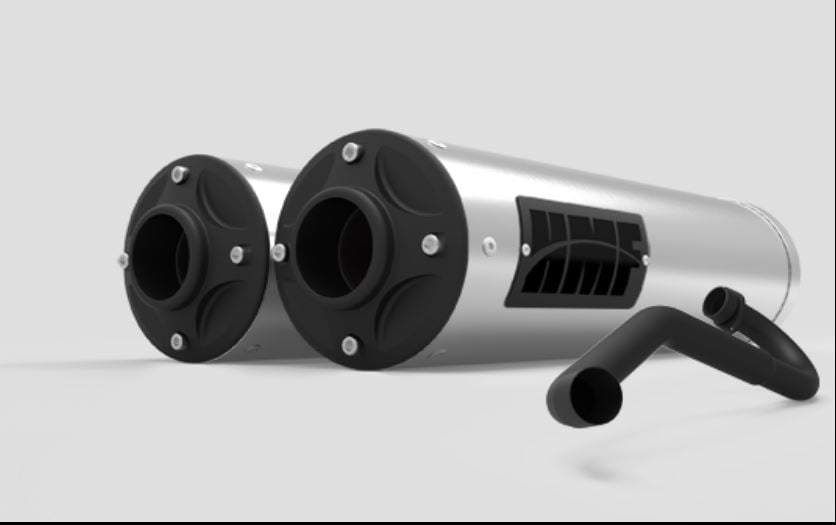 HMF Can-Am Maverick XDS Turbo Titan Dual 3/4 Exhaust System - Blackout