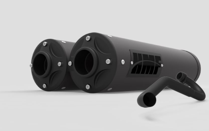 HMF Can-Am Maverick XDS Turbo Titan Dual 3/4 Exhaust System - Blackout