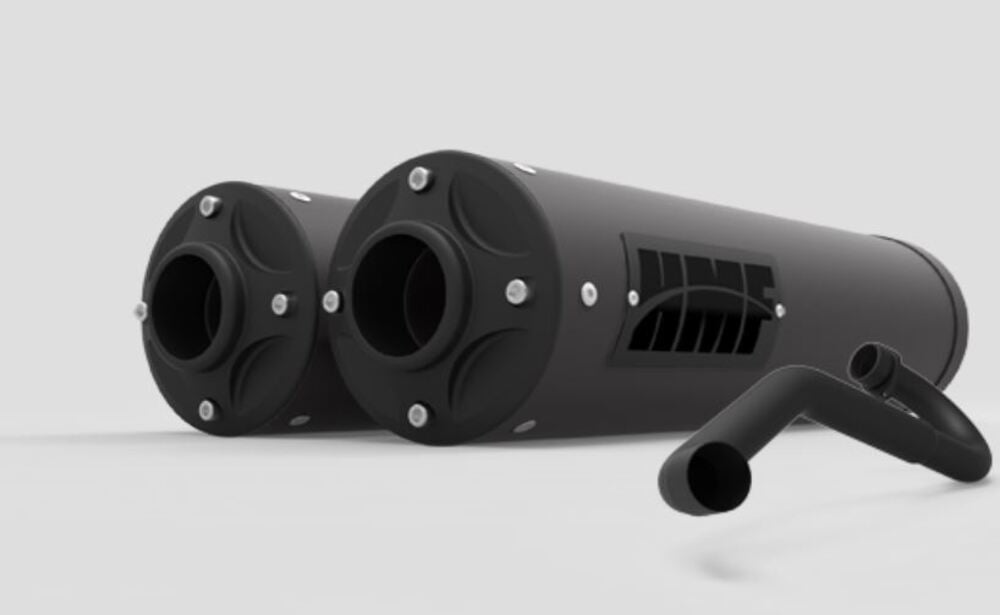 HMF Can-Am Maverick XDS Turbo Titan-QS Dull Full Exhaust Systems - Blackout