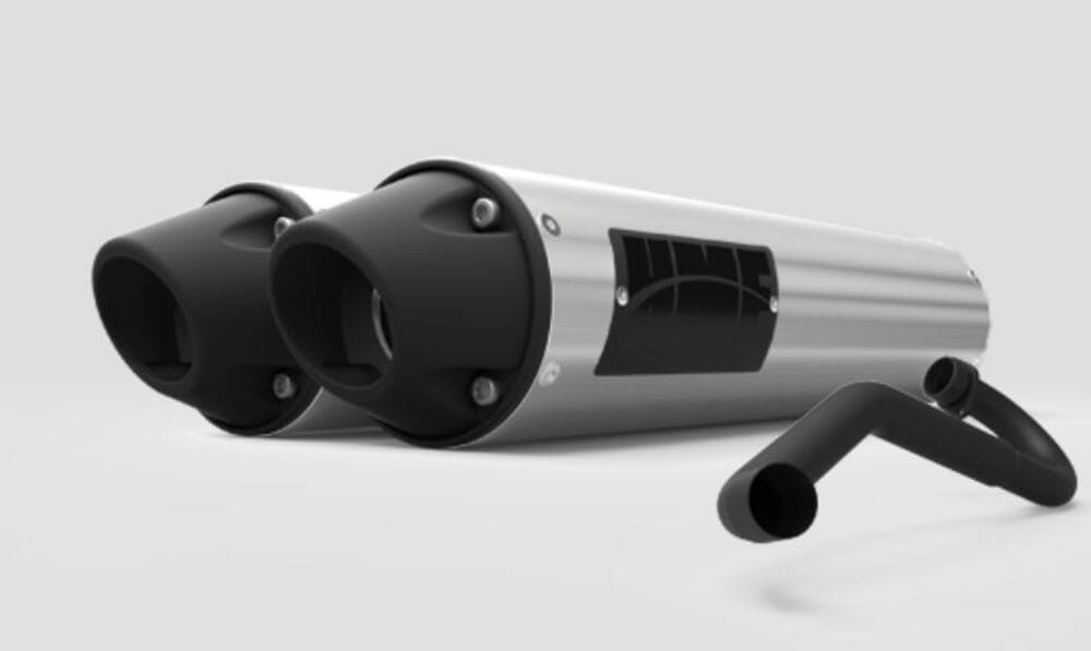 HMF Polaris General Performance Series Dual Full Exhaust System - Blackout