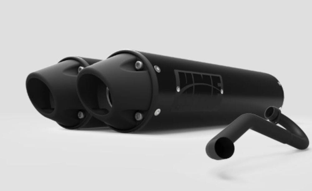 HMF Polaris General Performance Series Dual Full Exhaust System - Blackout