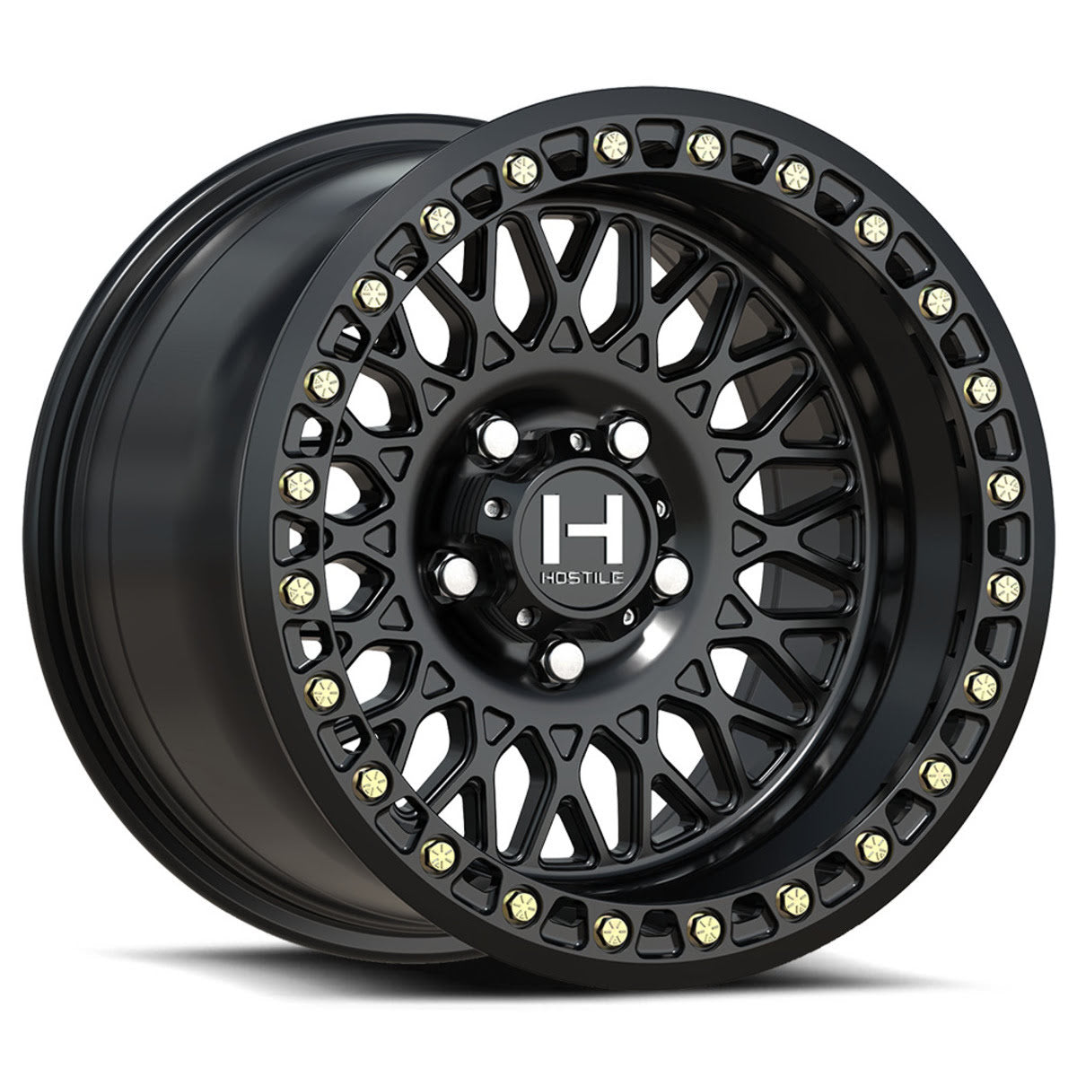 Hostile H301 Jackal 5 Lug Beadlock - Gloss Ashpalt