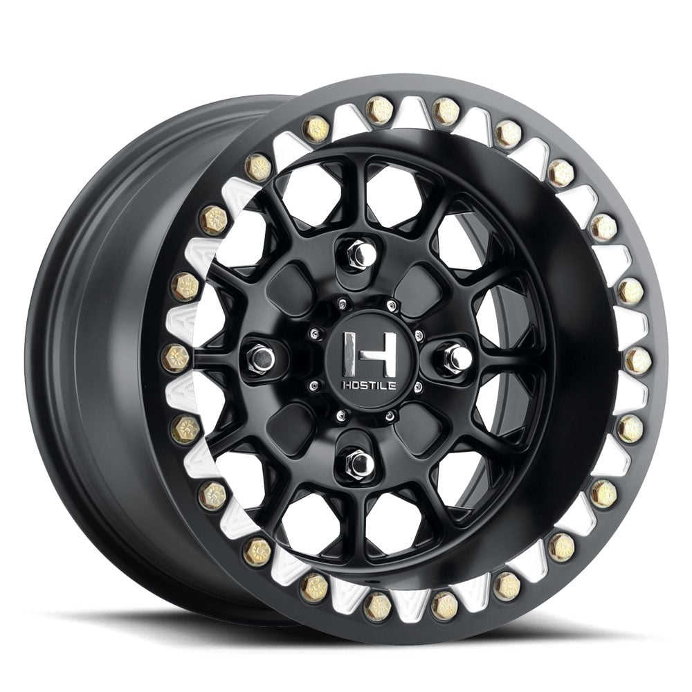 Hostile H325 Prismo Asphalt UTV Wheel with Beadlock - Satin Black