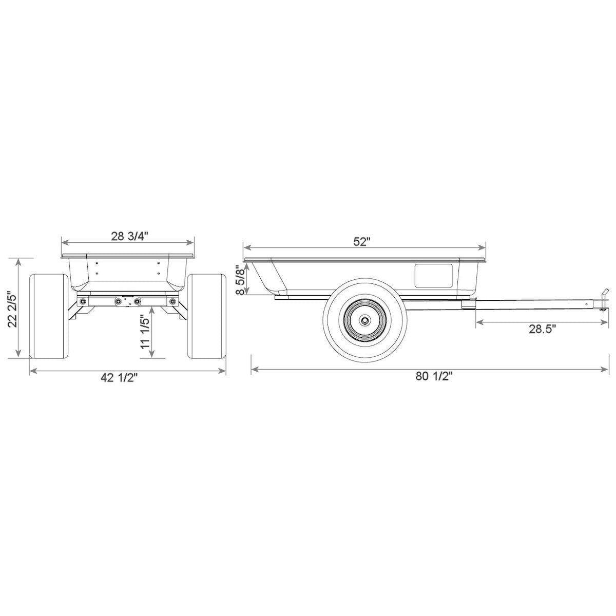 Impact Implements ATV/UTV Utility Trailer 1500-lb Capacity - 15 cu ft.