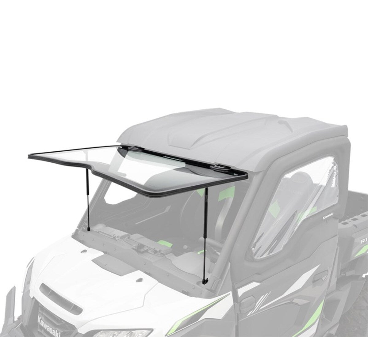 Kawasaki '25 Ridge Crew HVAC Glass Flip-Up Windshield