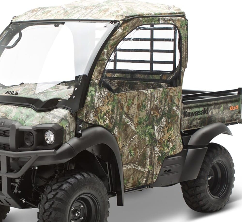 Kawasaki '26 Mule SX Soft Cab Enclosure, Soft Door Set, Real Tree XTRA Green