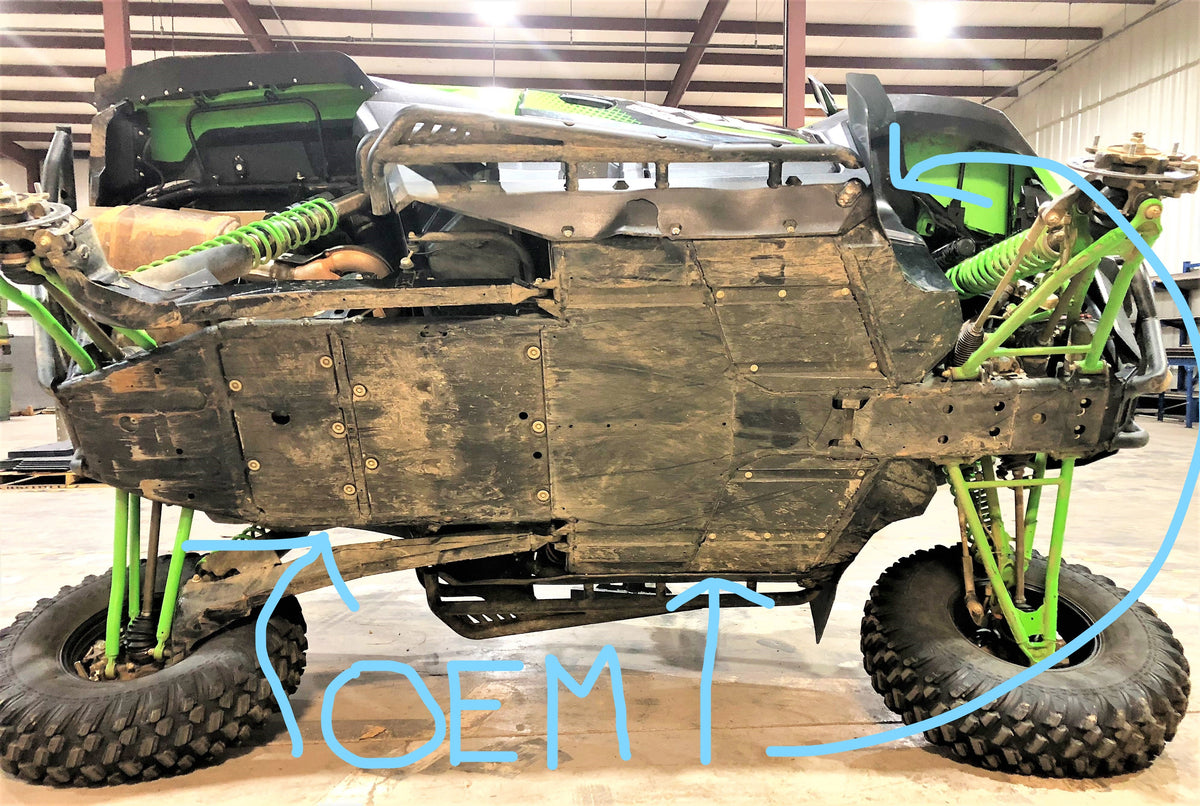 Trail Armor '20-'25 Kawasaki KRX 1000 Full Skids w/ Integrated Slider Nerfs