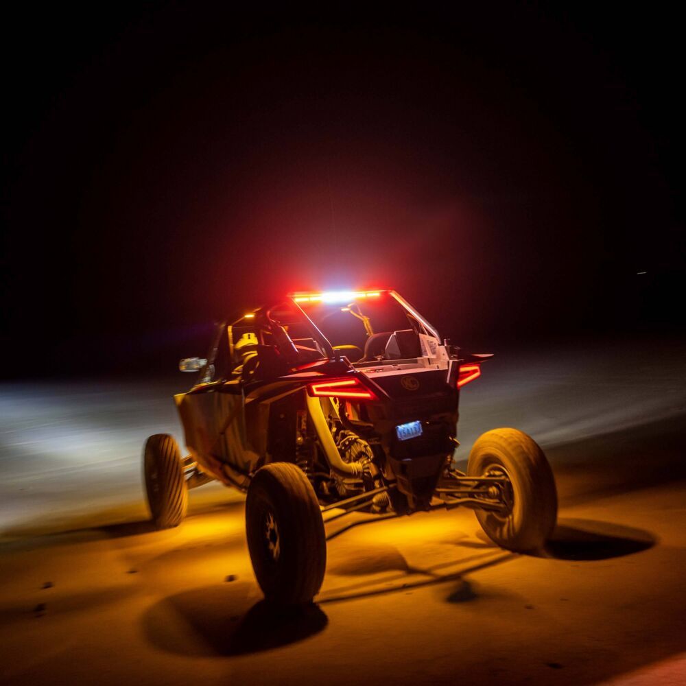 KC HiLiTES '25 Polaris RZR Turbo R Rear-Facing Multi-Function LED Light Chase Bar Kit