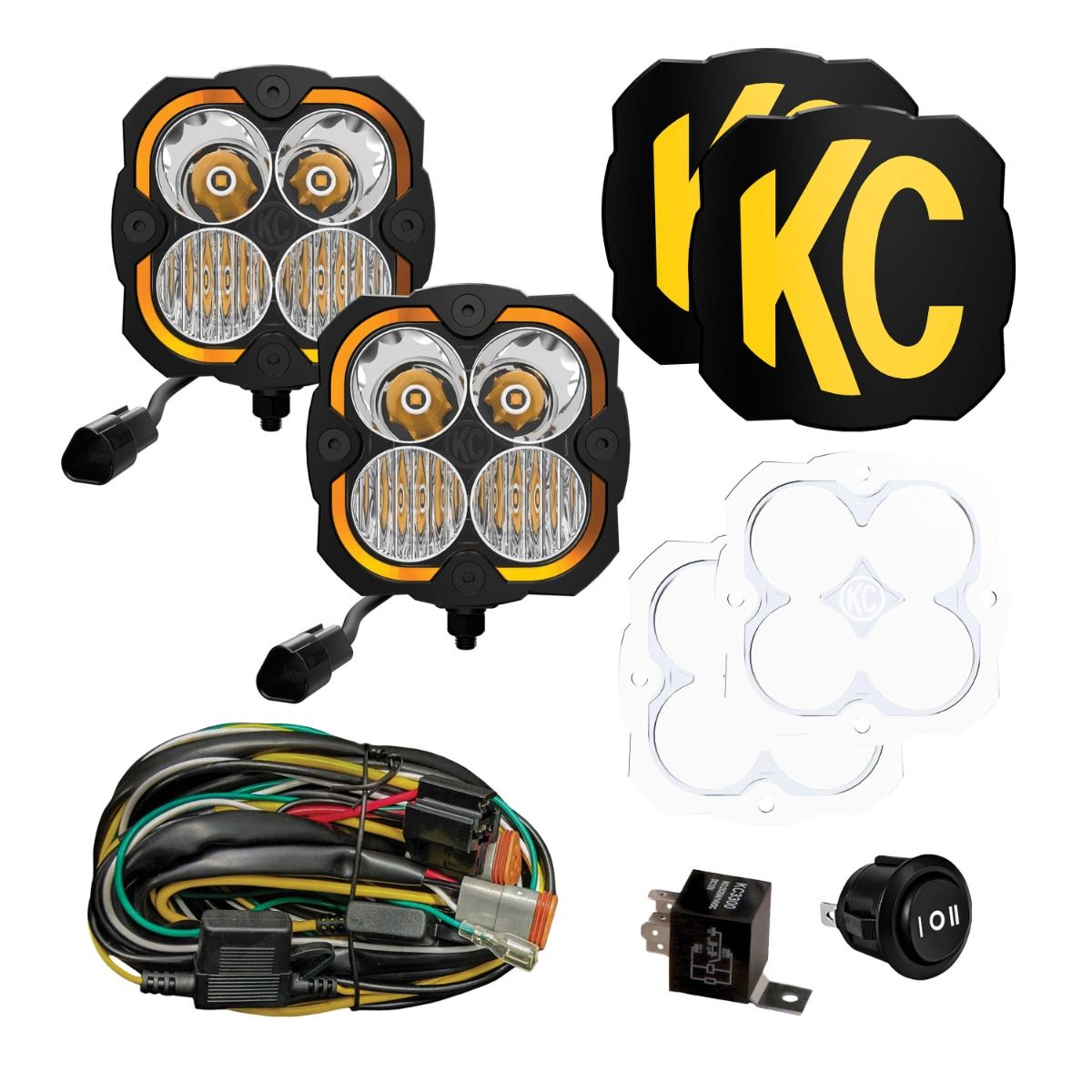 KC HiLiTES Can-Am Maverick R A-Pillar Ditch Mount & Lights Bundle
