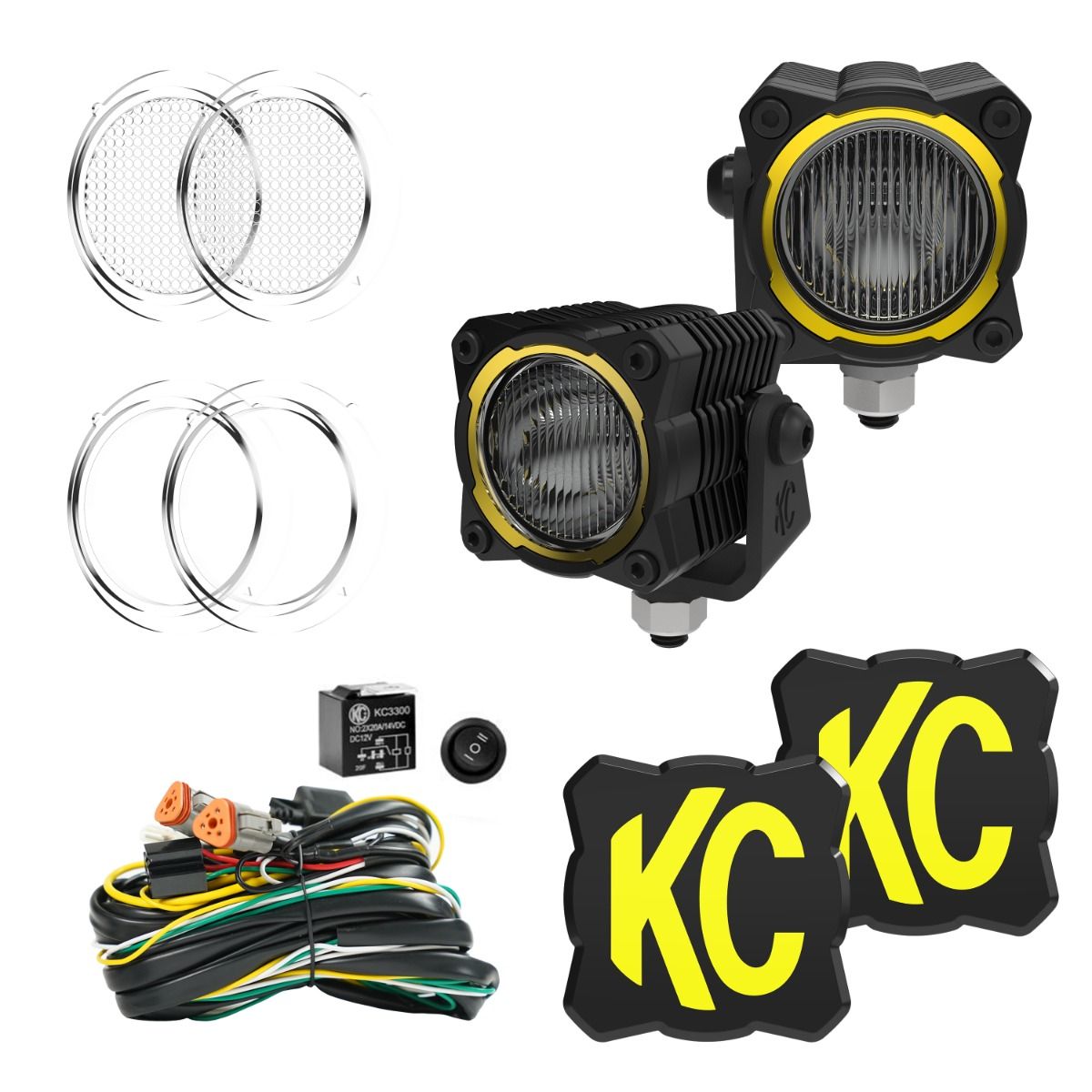 KC HiLiTES Can-Am Maverick R A-Pillar Ditch Mount & Lights Bundle