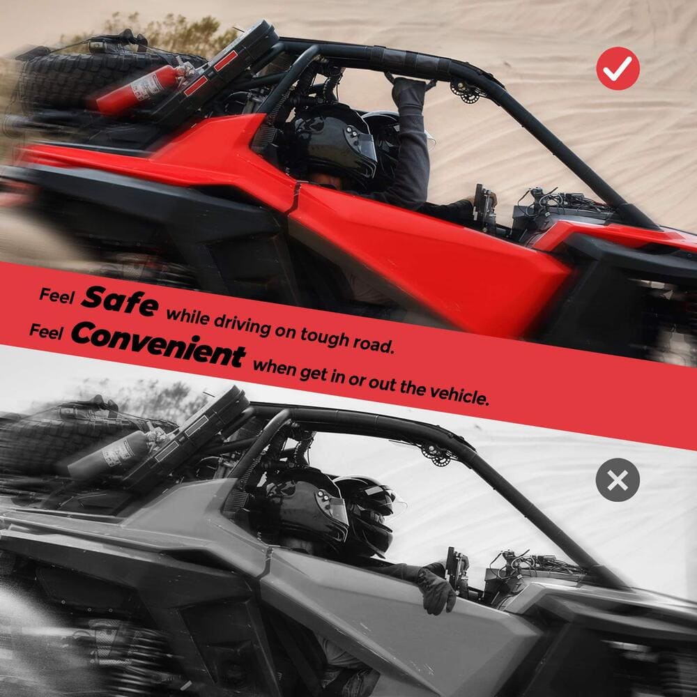 Kemimoto 1.5-2" Roll Bar UTV Universal Heavy Duty Grips & Grab Handle