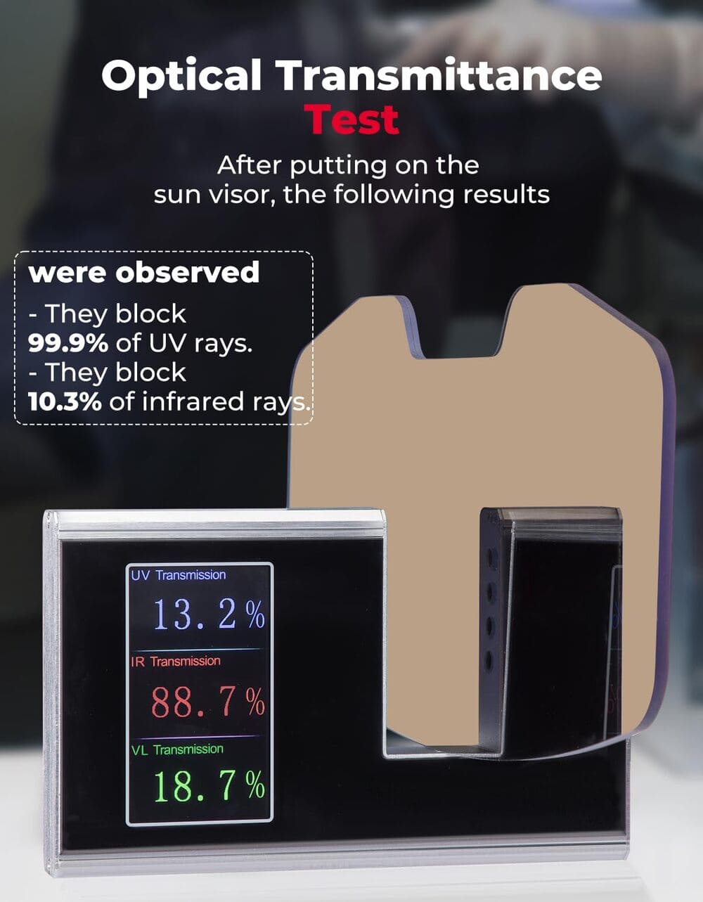 Kemimoto 1.5”-2” Roll Bars Oversized Upgraded UTV Sun Visor Mirror