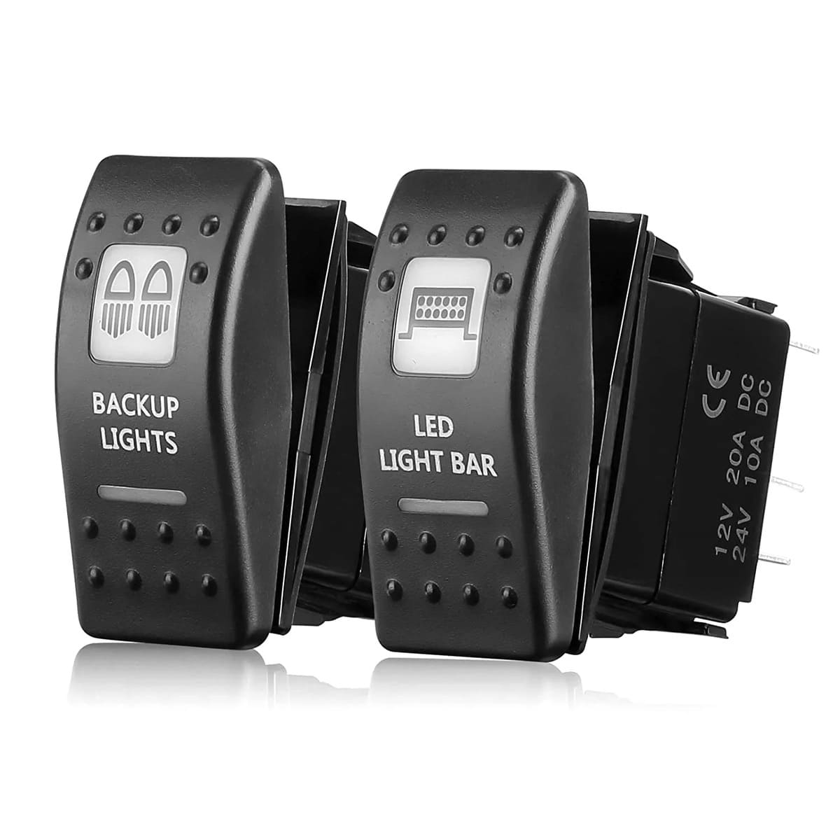 Kemimoto 12V Switch On-Off APP Control & Flag mount & Whip Light w/RF - 2Pcs