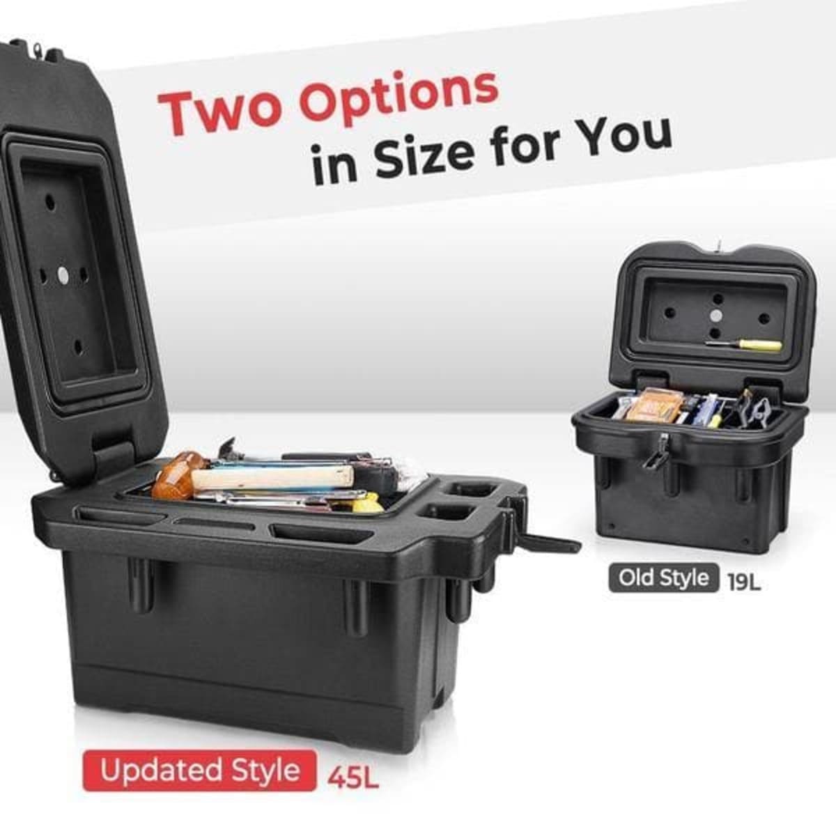 Kemimoto '13-'23 Polaris Ranger XP 1000 Big Size Cargo Box - Driver & Passenger Side