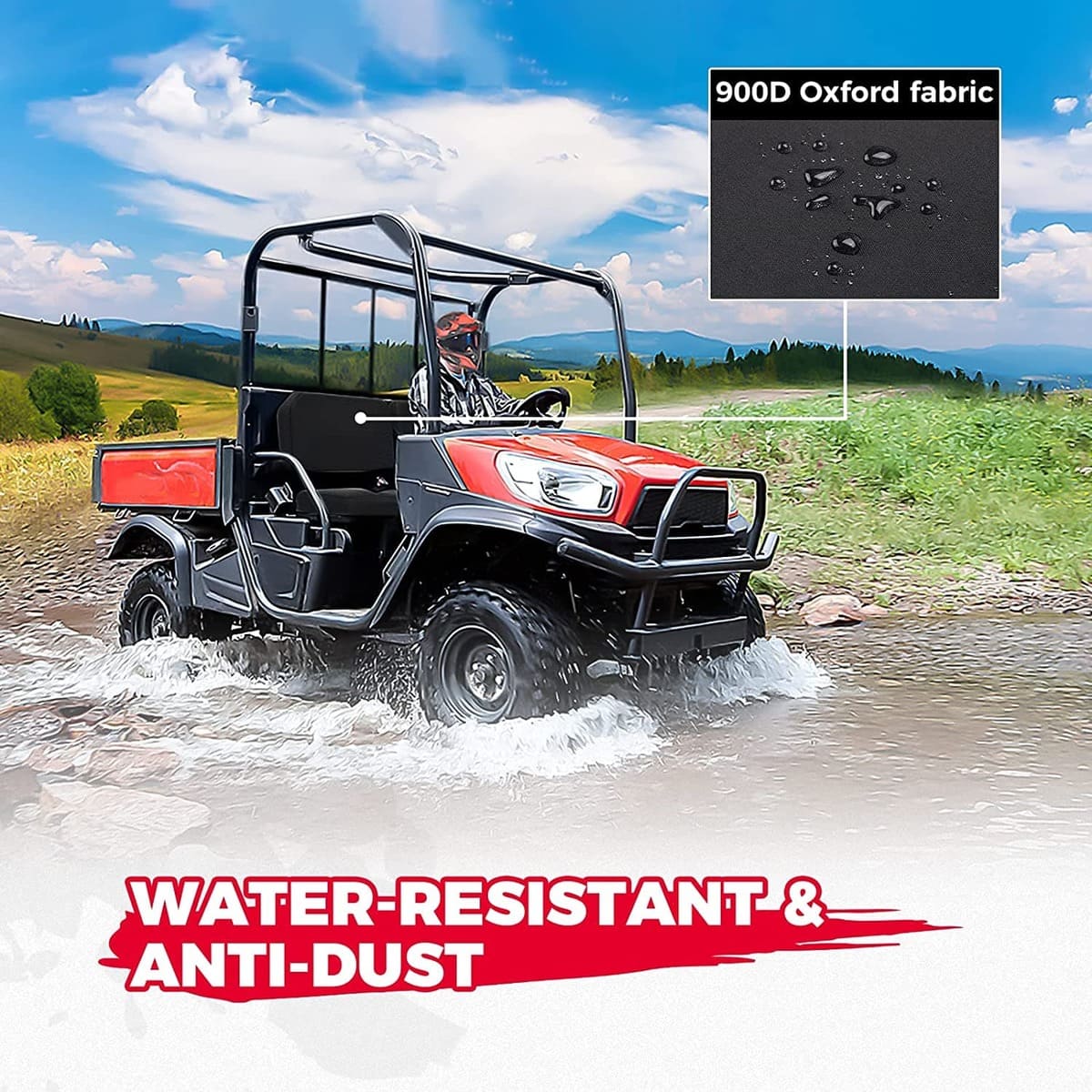 Kemimoto '14-'21 Kubota RTV X1120D Black Seat Covers