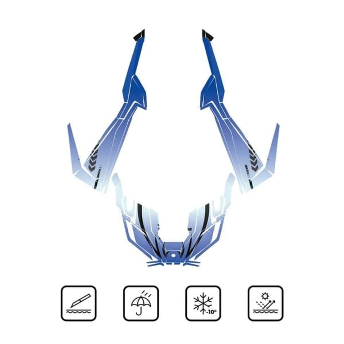 Kemimoto '14-'23 Polaris RZR PRO XP Sky Blue Graphics Wraps