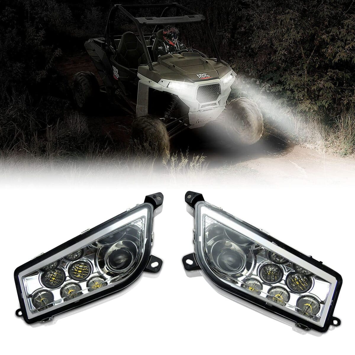 Kemimoto '14-'23 Polaris RZR XP 1000 30W LED Headlight