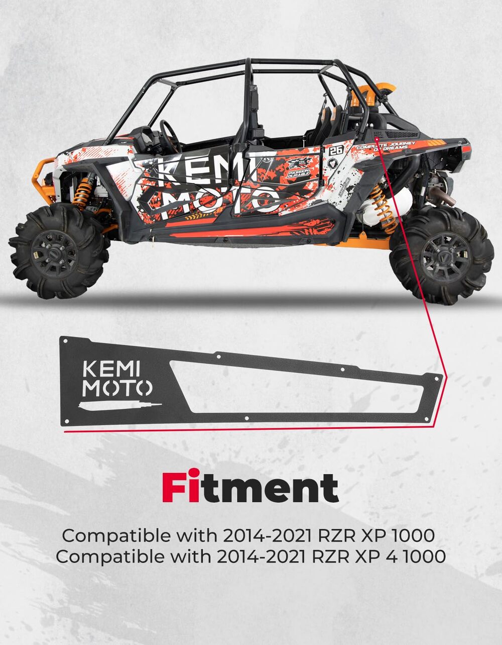 Kemimoto '14-'23 Polaris RZR XP 1000/ 4 1000 Side Vent Covers