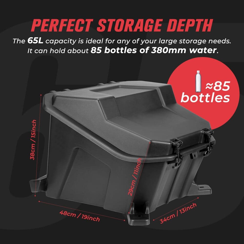 Kemimoto '14-'23 Polaris RZR XP 1000/4 Black Cargo Box