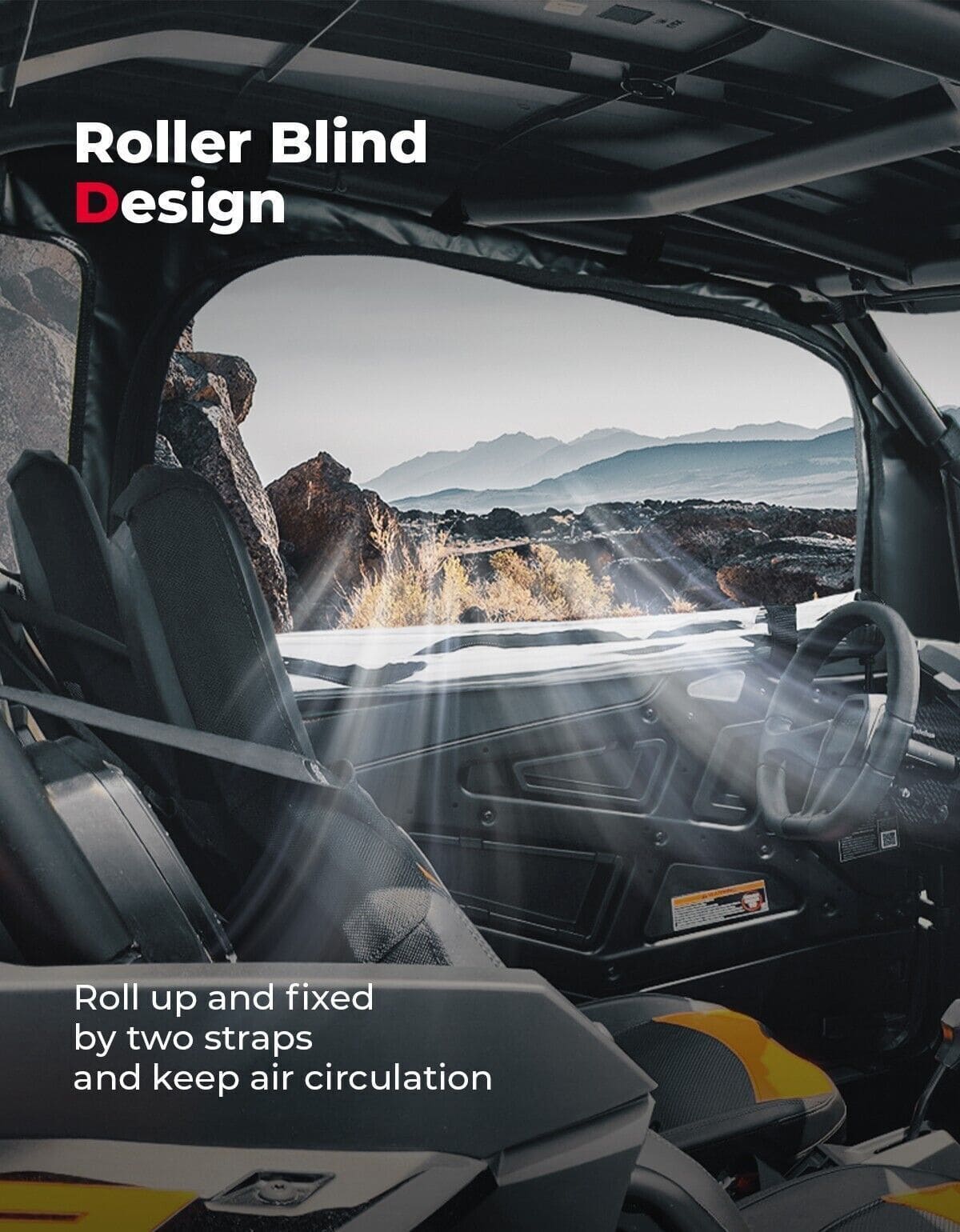 Kemimoto '14-'23 Polaris RZR XP 1000 Soft Upper Door Cab Enclosure Set