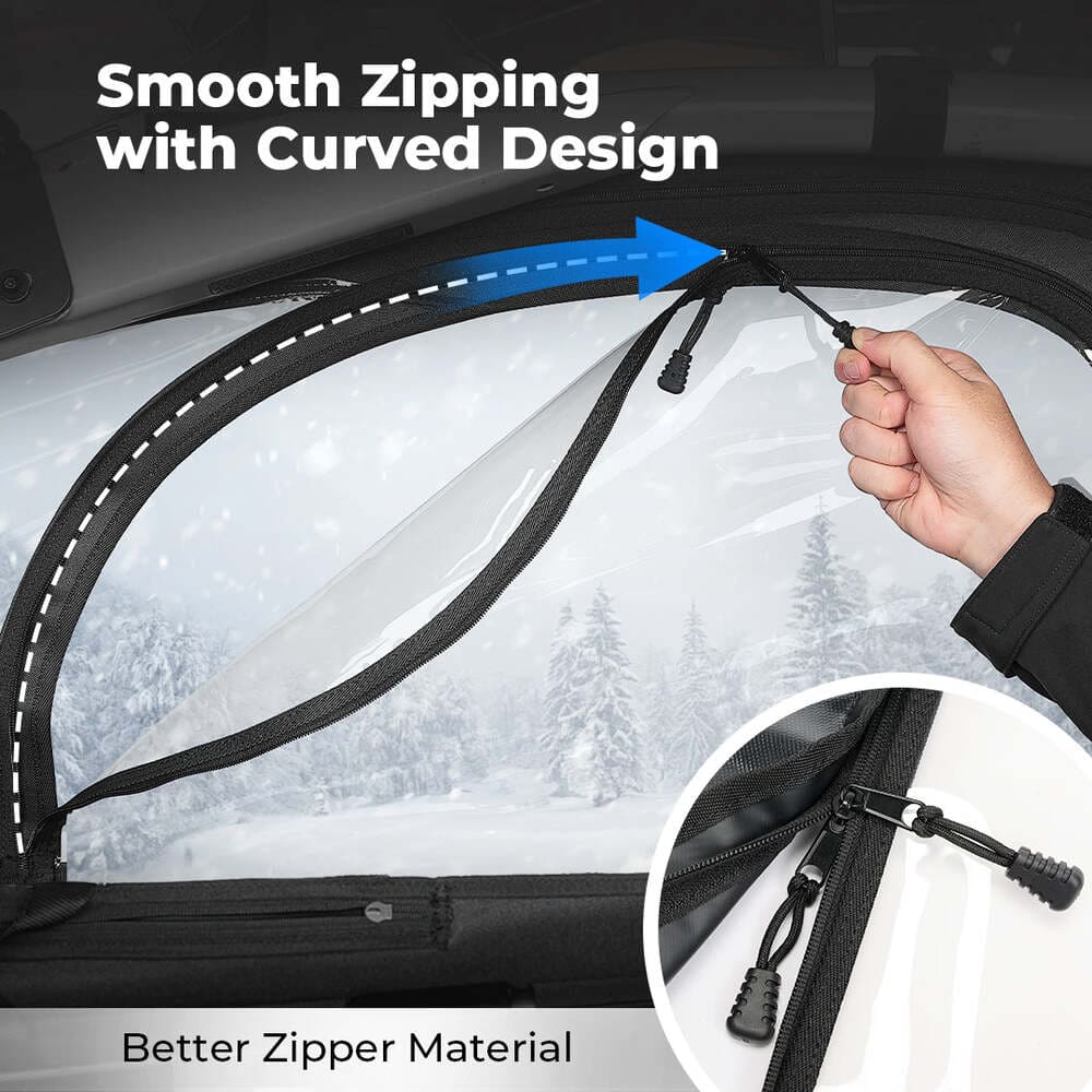 Kemimoto '14-'23 Polaris RZR XP 1000/XP Turbo UTV Soft Upper Door Cab Enclosure Set