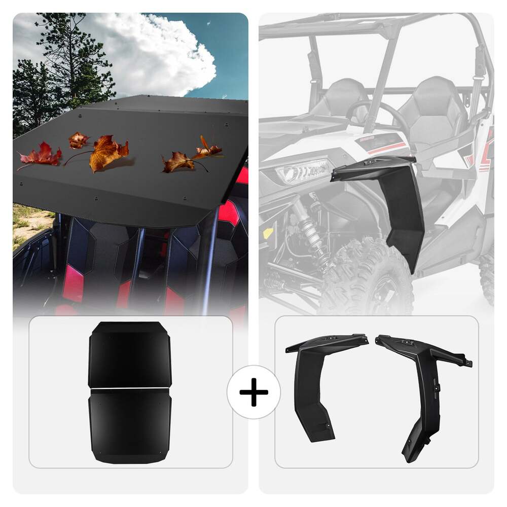 Kemimoto '14-'23 Polaris RZR XP 4 1000 Aluminum Roof & Fender Flares