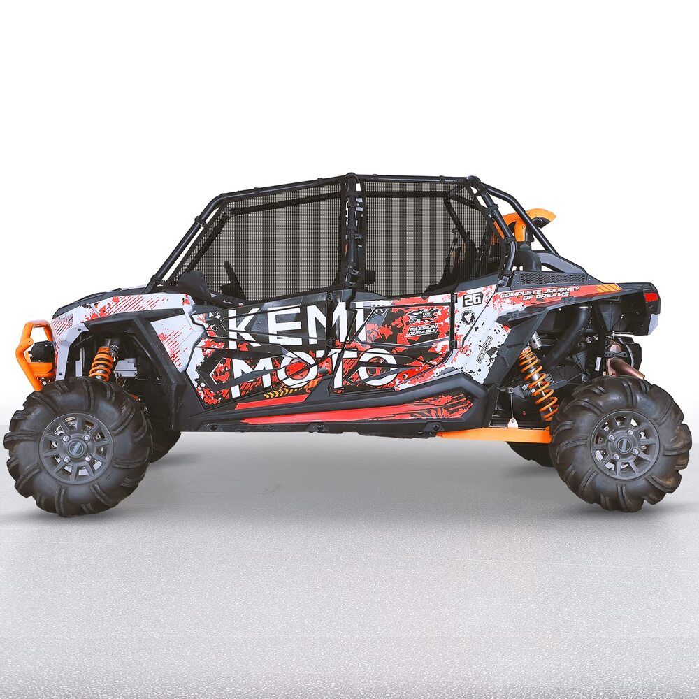 Kemimoto '14-'23 Polaris RZR XP 4 1000 PVC Mesh Window Nets / Door Nets
