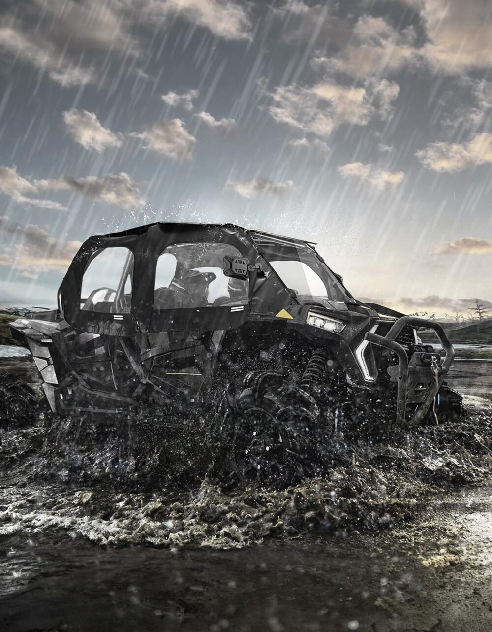 Kemimoto '14-'23 Polaris RZR XP 4 1000 Soft Upper Door Cab Enclosure Set