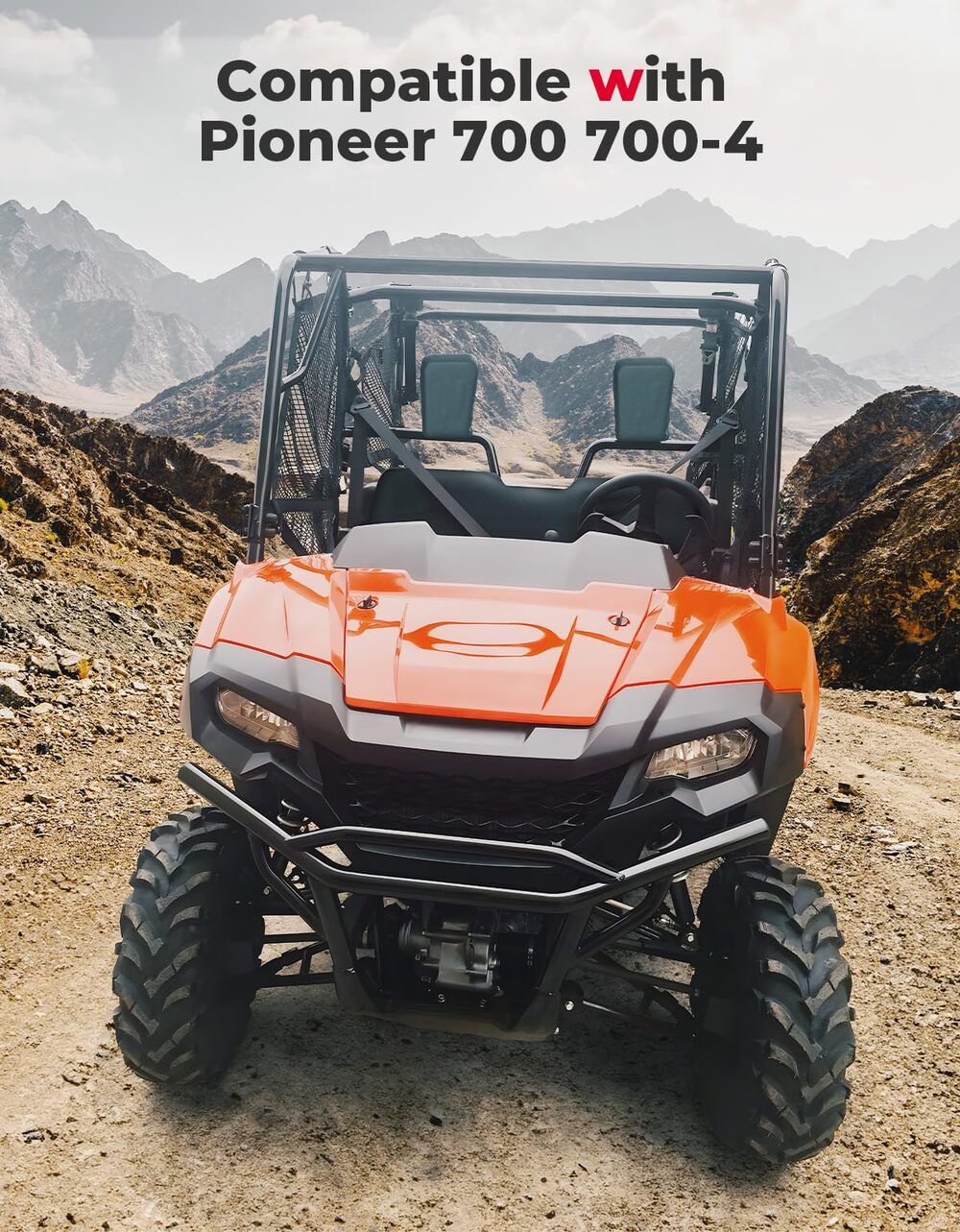 Kemimoto '14-'24 Honda Pioneer 700 Seat Covers - Black