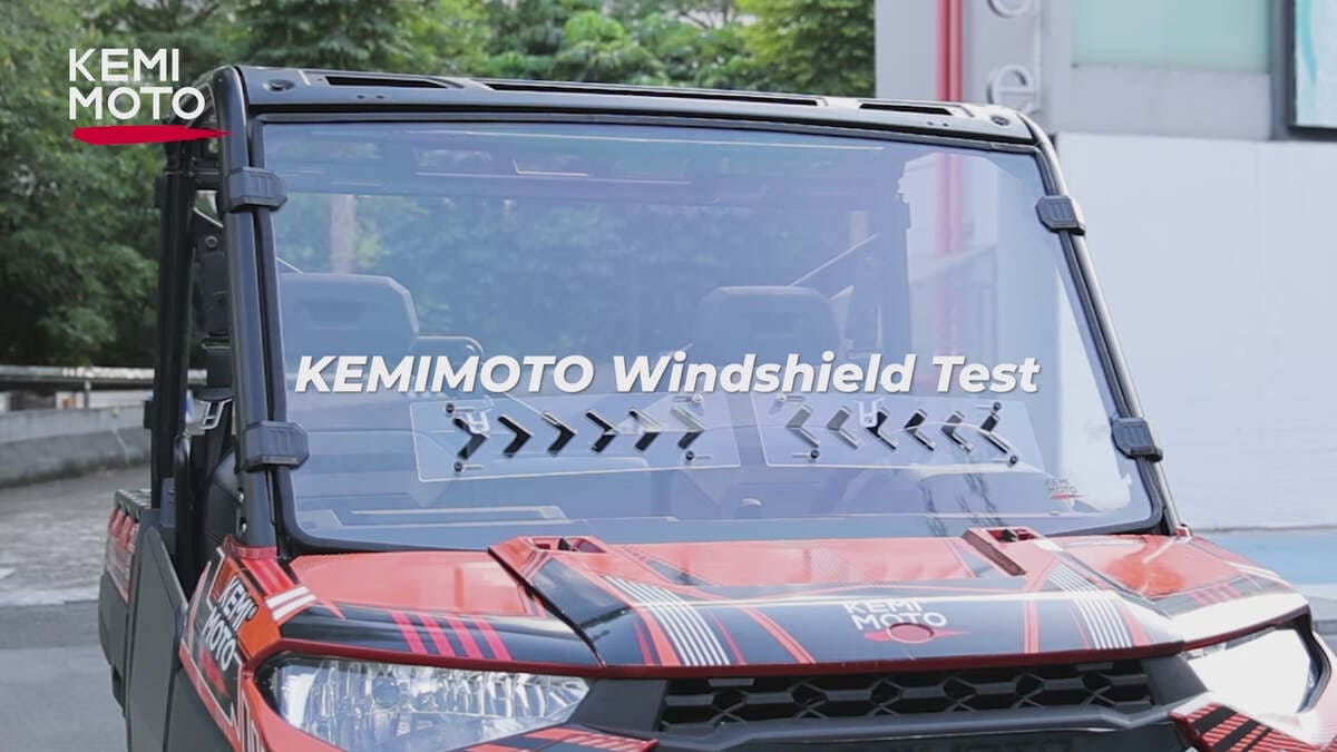 Kemimoto '14-'25 Polaris Ranger XP 1000 2-IN-1 Vented Windshield