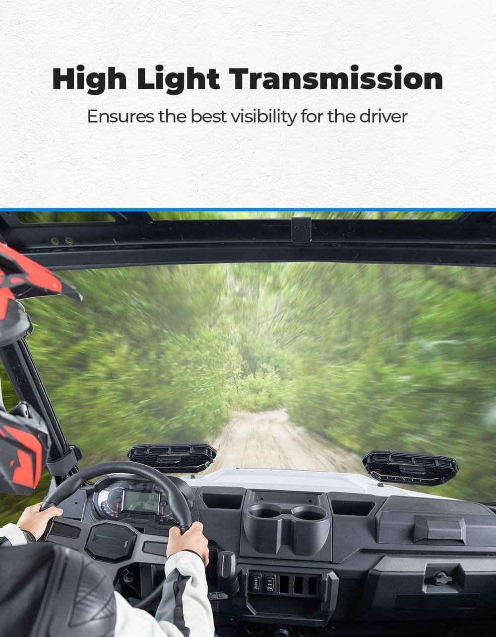 Kemimoto '14-'26 Polaris Ranger XP 1000 3-in-1 Vented Windshield