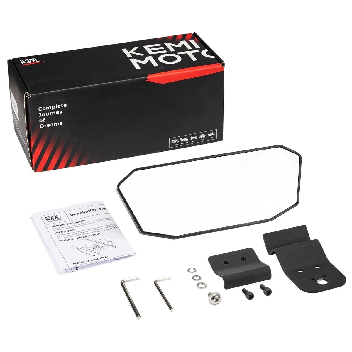 Kemimoto '15-'23 Polaris Ranger Rear View Mirror