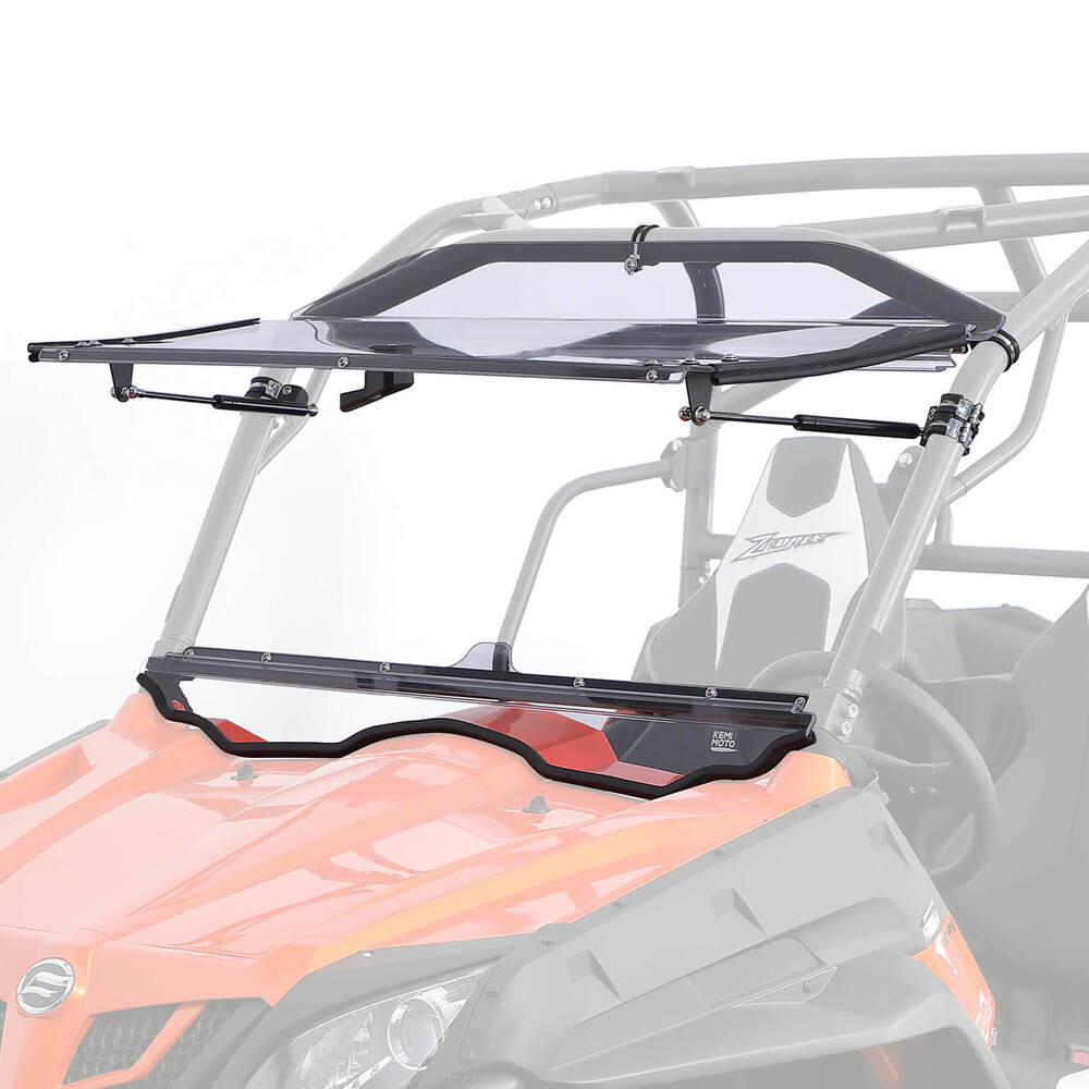 Kemimoto '16-'22 CF Moto ZForce 500 Flip Up Windshield