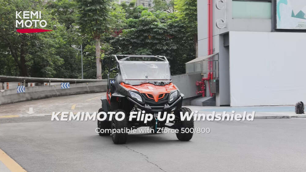 Kemimoto '16-'22 CF Moto ZForce 500 Flip Up Windshield
