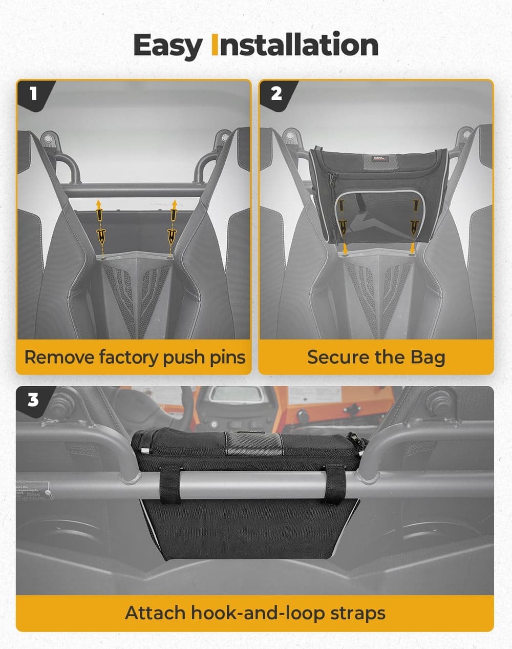 Kemimoto '16-'22 CFMoto ZForce 500 1680D Fabric Storage Bag