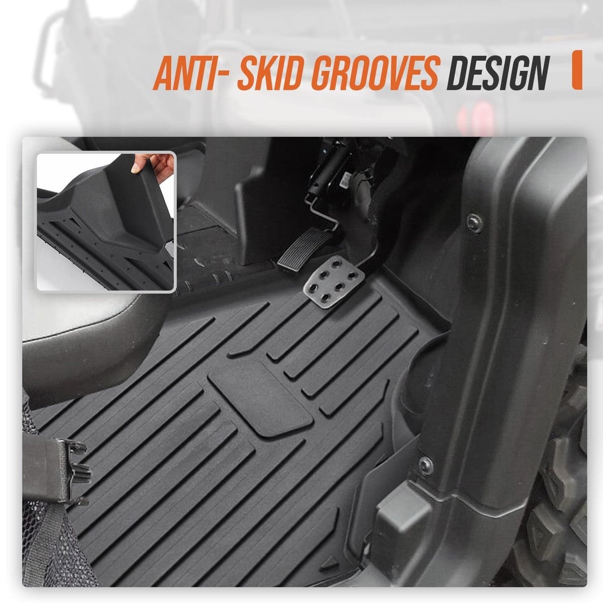Kemimoto '16-'24 Can-Am Defender TPE Floor Mats