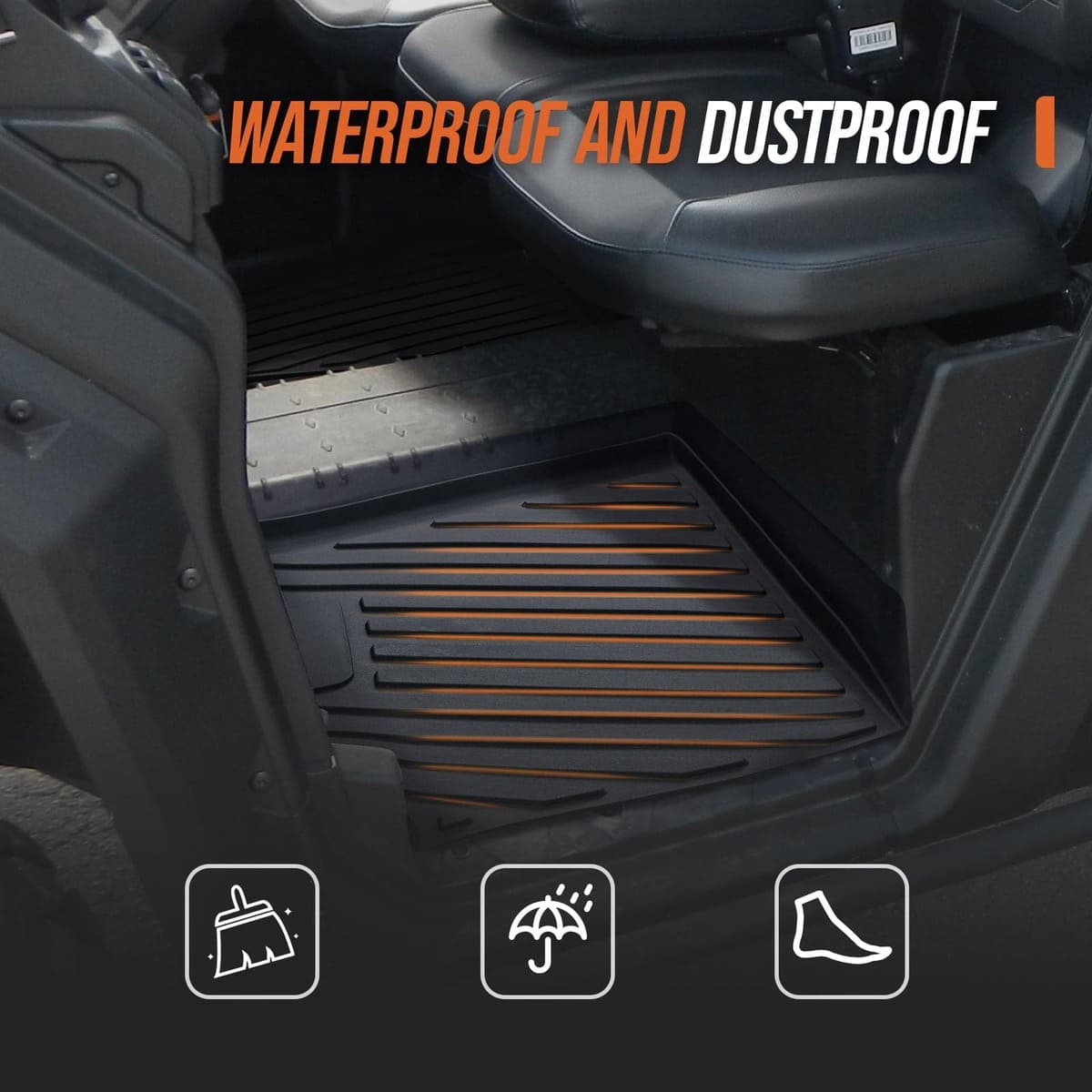 Kemimoto '16-'24 Can-Am Defender TPE Floor Mats