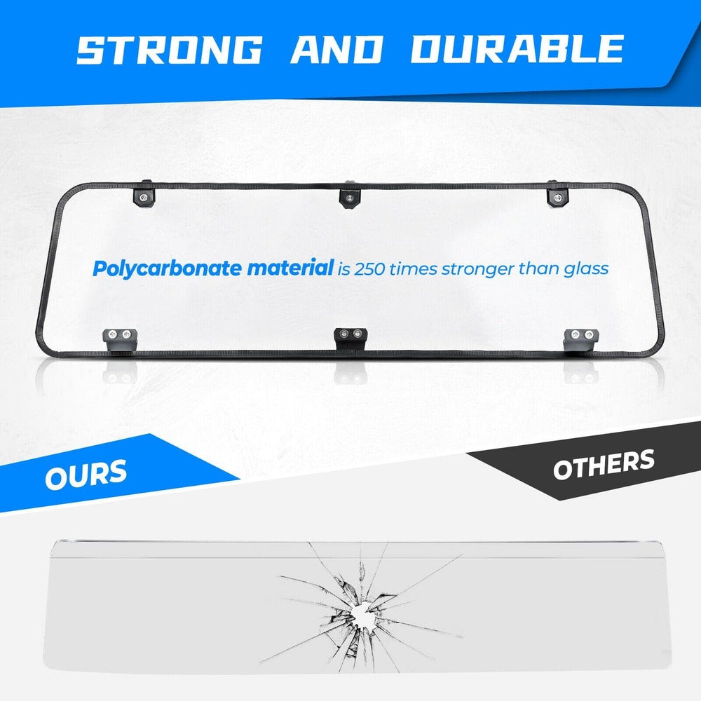 Kemimoto '16-'24 Polaris General 1000/4 Rear Windshield Clear