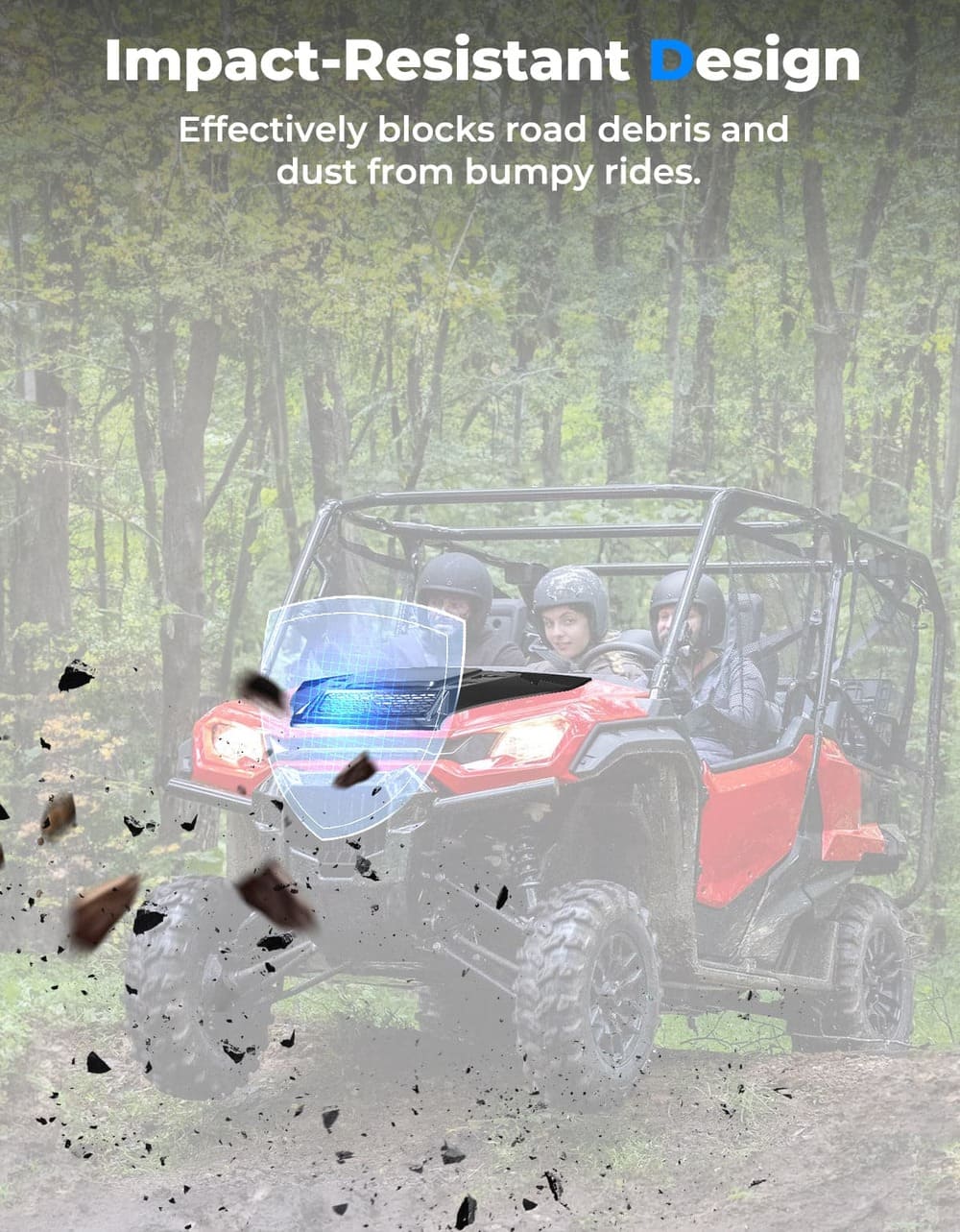 Kemimoto '16-'25 Honda Pioneer 1000 Sport Hood Scoop with Mesh