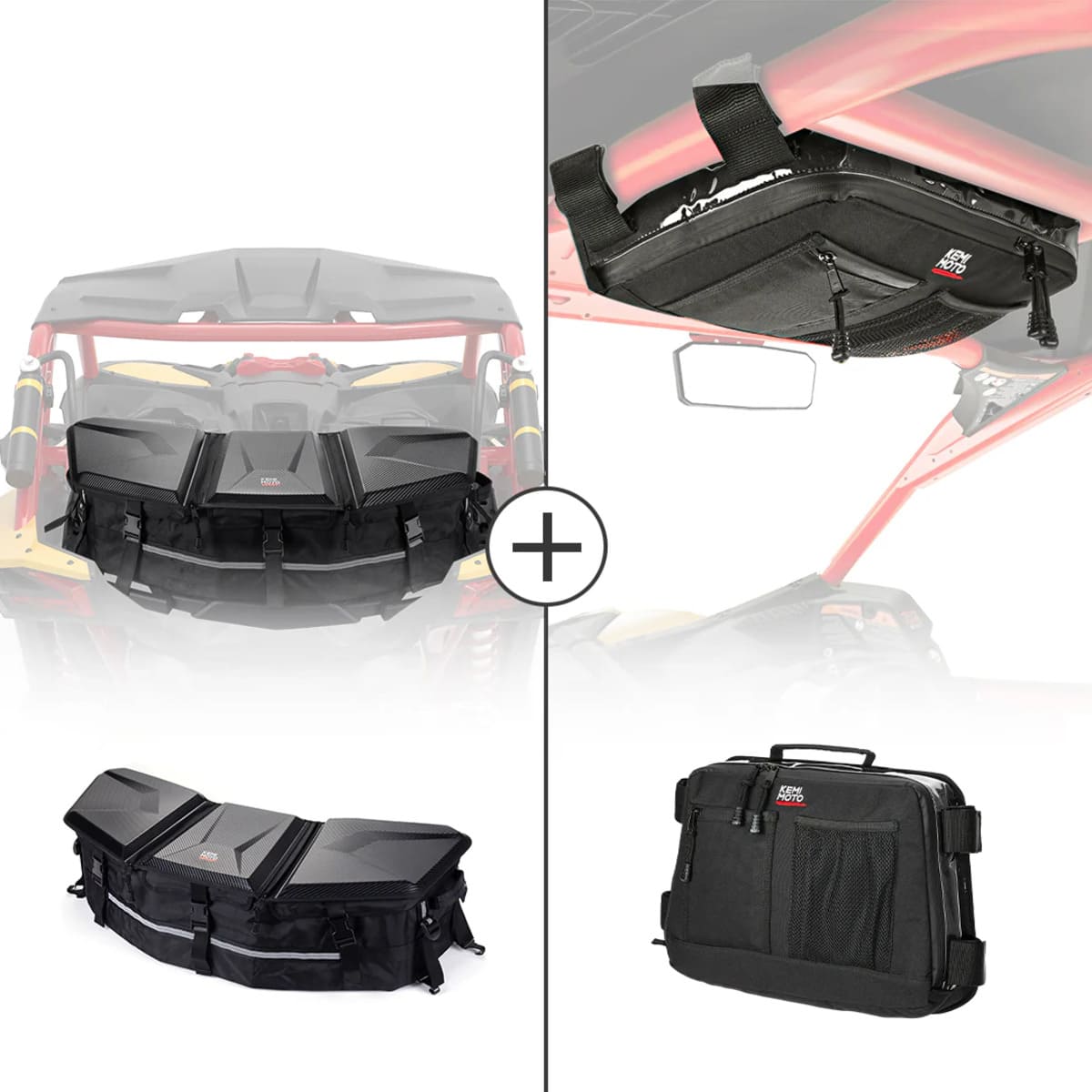 Kemimoto '17-'23 Can-Am Maverick X3 Rear & Roof Storage Bags